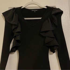 Long sleeve ruffled dress